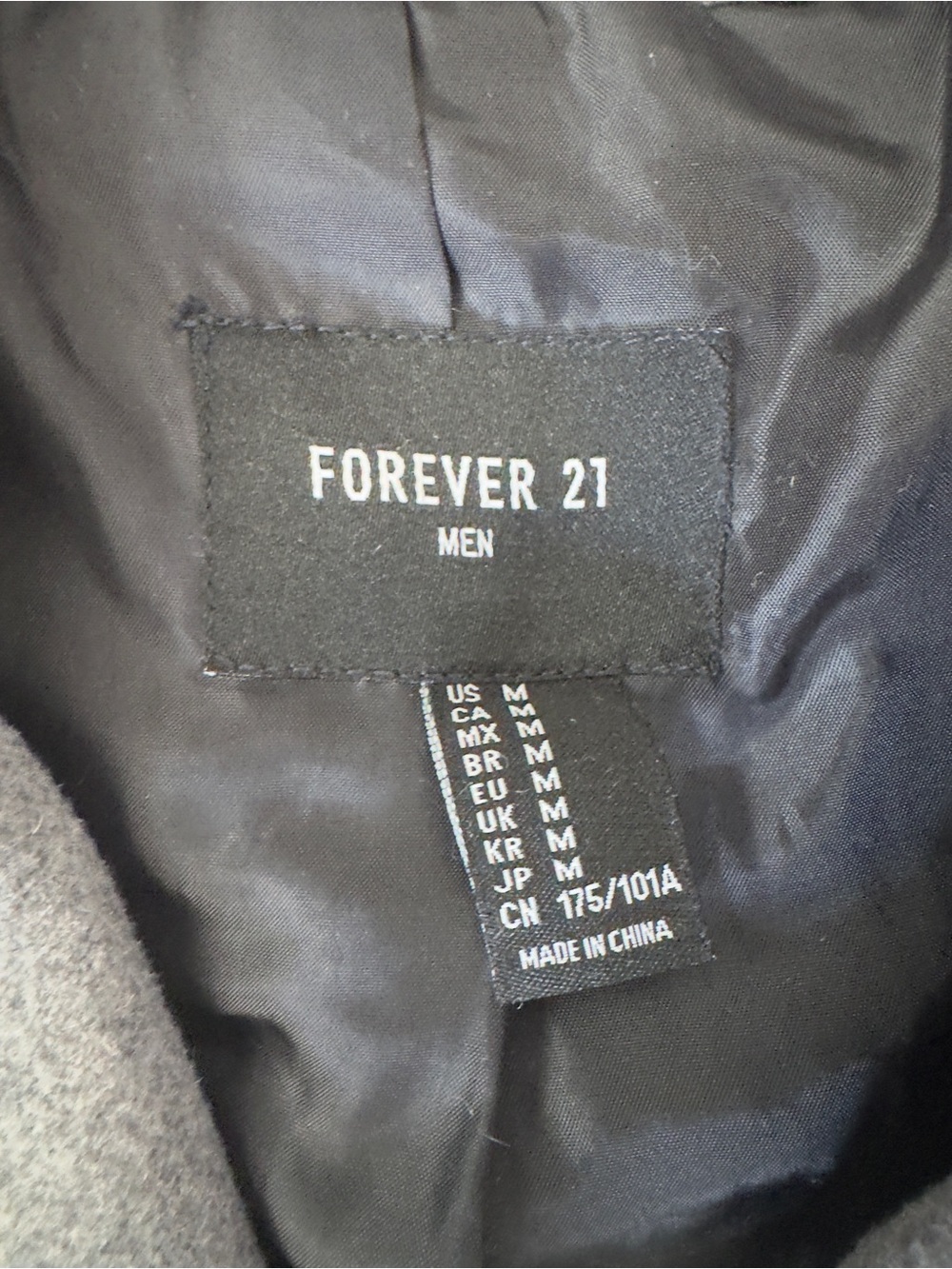 Forever 21 Light Gray Single-Breasted Pea Coat - Picture 2 of 2
